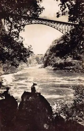 Simbabwe Victoria Falls Bridge and Boiling Pot Vintage Postkarte