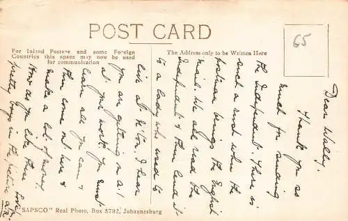 Südafrika Zulu Krieger ethnische Männer baden im Fluss Vintage Postkarte