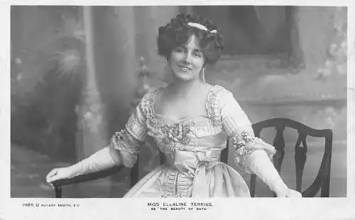 Edwardianische Schauspielerin Miss Ellaine Terriss als Schönheit von Bath 1906 alte Postkarte