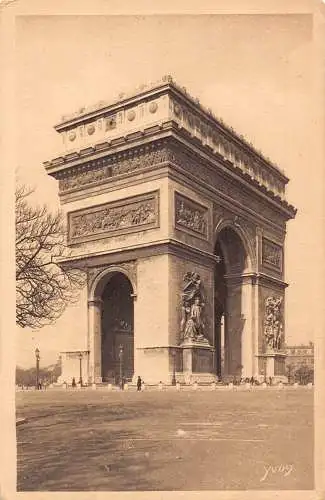 C086 Frankreich Paris Der Bogen von Triomphe Vintage Postkarte