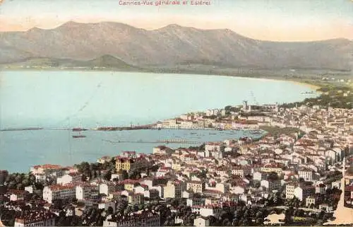C091 Frankreich Cannes Vue Generale er Esterel Vintage Postkarte