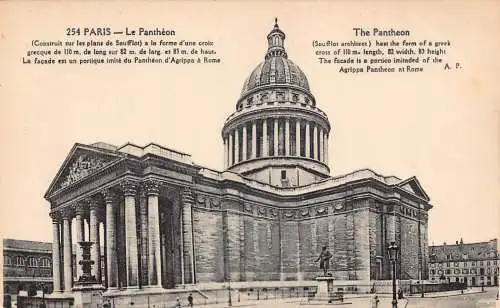 C090 Frankreich Paris Le Pantheon Vintage Postkarte