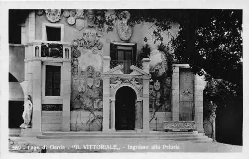 Italien Lago di Garda Il Vittorriale Ingresso alla Prioria Vintage Postkarte