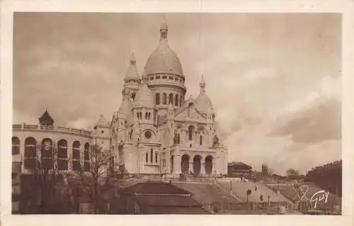 C090 Frankreich Paris La Basilique du Sacre Coeur Vintage Postkarte