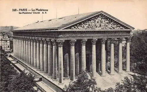C089 Frankreich Paris La Madeleine Vintage Postkarte