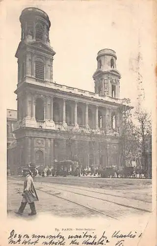 C087 Frankreich Paris Saint Sulpice Vintage Postkarte