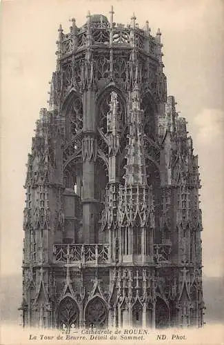 C087 Frankreich Kathedrale de Rouen, La Tour de Beurre Vintage Postkarte
