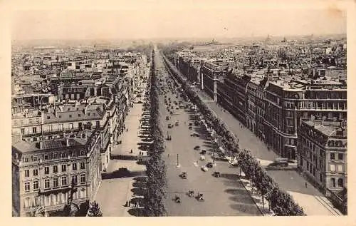C089 Frankreich Paris Avenue des Champs Elysees Vintage Postkarte