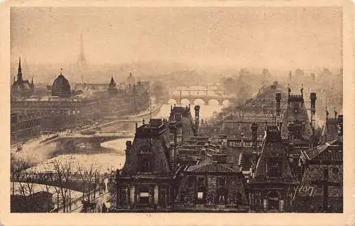 C092 Frankreich Paris Panoramablick Vintage Postkarte
