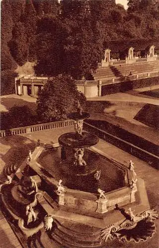 C084 Italien Firenze Vasca del giardino di Boboli Vintage Postkarte