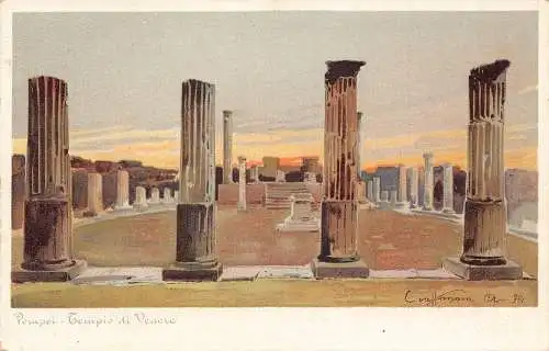 C078 Italien Pompeji Tempio di Venere Vintage Postkarte