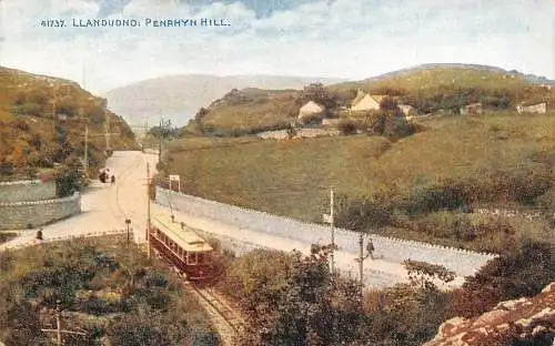 A982 Wales 1911 Llandudno Penrhyn Hill Electric Train Vintage Postkarte