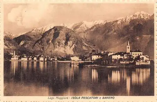 C078 Italien Lago Maggiore Isola Pescatori e Baveno Vintage Postkarte