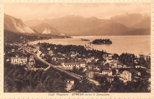 C078 Italien Lago Maggiore Stresa verso il Sempione Vintage Postkarte