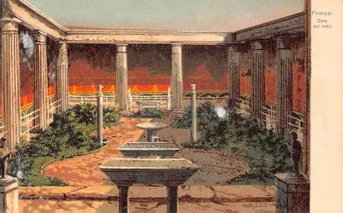 C078 Italien Pompei Casa dei Vetti Vintage Postkarte