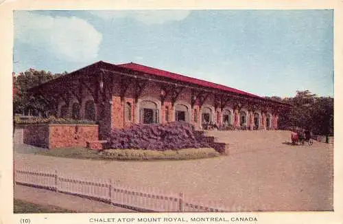 A990 Kanada Montreal Chalet auf dem Mount Royal Vintage Postkarte