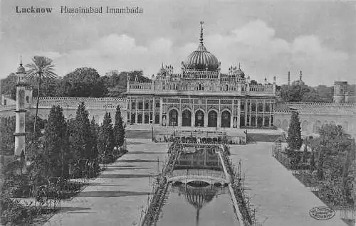 A996 Indien Lucknow Husainabad Imambada Tempel Vintage Postkarte