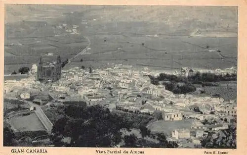 A991 Spanien Gran Canaria Vista Parcial de Arucas Vintage Postkarte