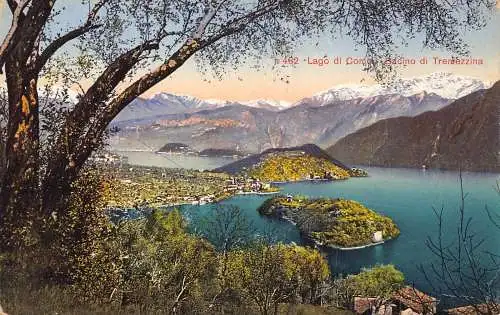 B002 Italien Lago di Como Bacino di Tremezzina Vintage Postkarte