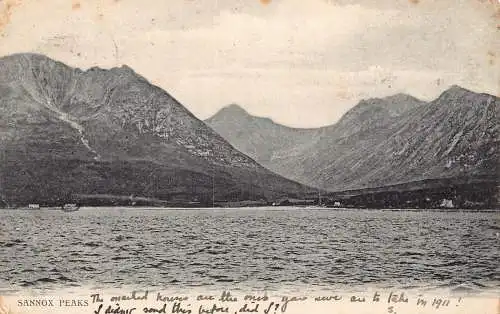 B005 England 1911 Sannox Peaks Vintage Postkarte