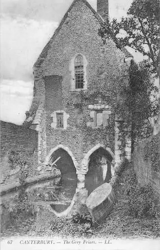 B003 England Canterbury The Grey Friars Vintage Postkarte