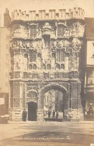 B003 England Christ Church Gate Canterbury RPPC Vintage Postkarte