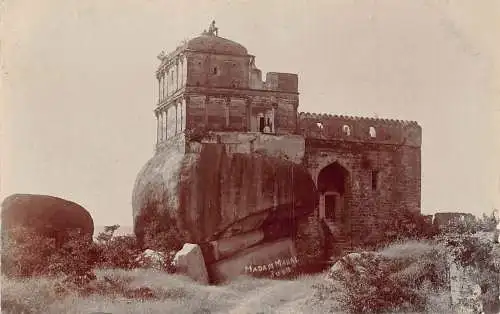 A998 Indien Jubbelpur Jabalpur Madam Mahal Fort RPPC Vintage Postkarte