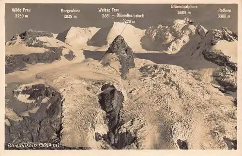 Schweiz Bluemlisalp Gipfel 3669m Vintage Postkarte