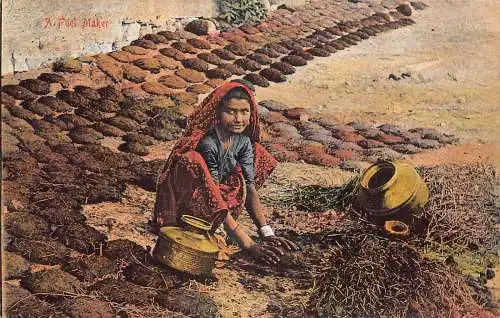 A993 Indiens einheimische Frau Treibstoffhersteller ethnische Art Postkarte