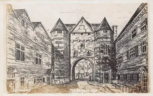 B005 England Canterbury The Burgate 1730 Kunst Vintage Postkarte