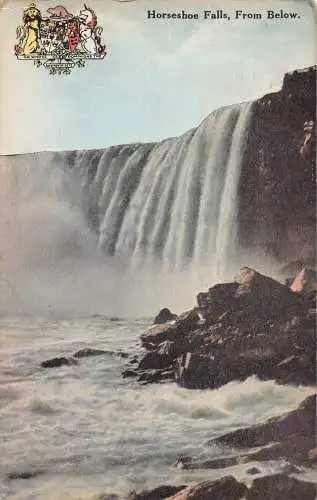 A990 Kanada 1943 Horseshoe Falls from Below Vintage Postkarte