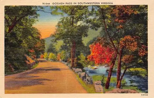 A989 US Goshen Pass in Southwestern Virginia Vintage Postkarte