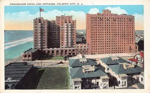 A989 US New Jersey Atlantic City Ambassador Hotel and Cottages Postkarte