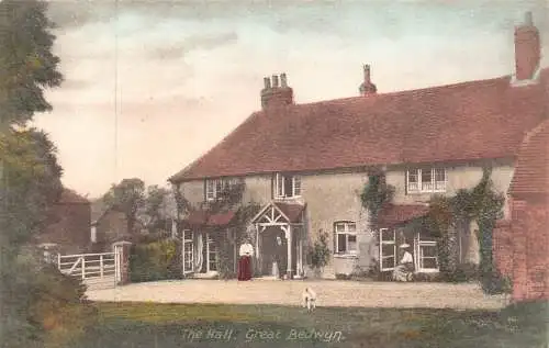 B007 England Great Bedwyn The Hall Vintage Postkarte