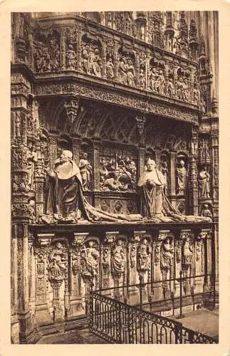 C096 Frankreich Rouen Interieur de la Cathedrale Le Tombeau des Cardinaux Postkarte