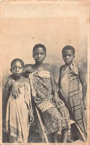 B025 Britisch Ostafrika Kenia und Uganda Swahili Kinder Ethnisch 1903 Postkarte