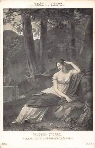 B024 Art Louvre Museum Drud'hon Pierre - Josephine Empress Postkarten