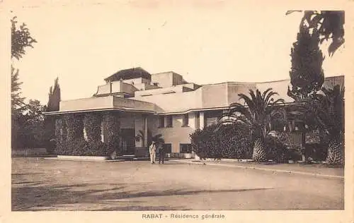 B014 Marokko Residenz Generale Rabat Vintage Postkarte