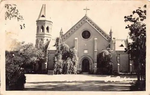 B014 Indien Firozpur Anglikanische Kirche RPPC Vintage Postkarte