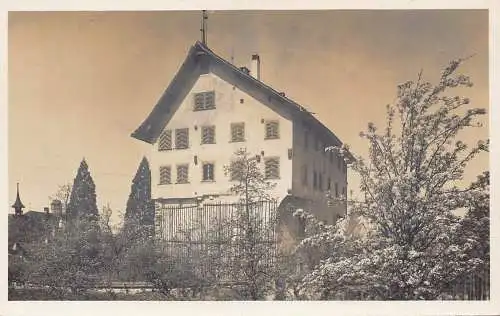 Schweiz Zug Haus Vintage Postkarte