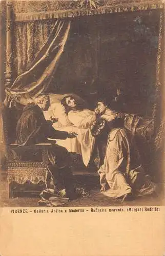 B024 Art Firenze Falleria Antica e Moderna Raffaello morente Postkarten