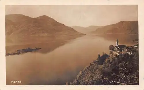 Schweiz Ronco See Gesamtansicht Vintage Postkarte