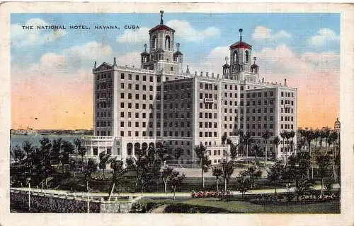 B013 Kuba Havanna 1939 National Hotel Vintage Postkarte
