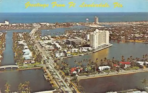 B021 USA 1969 Grüße aus St Lauderdale Florida Vintage Postkarte