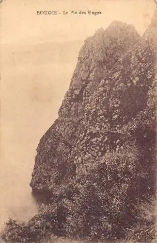 B016 Algerien Bougie Le Pic des Singes Cliff Vintage Postkarte