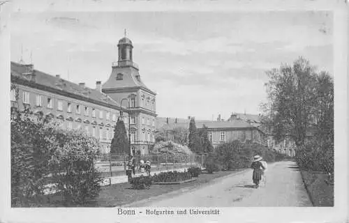 B010 Deutschland Bonn Hofgarten und Universitätsgarten Vintage Postkarte