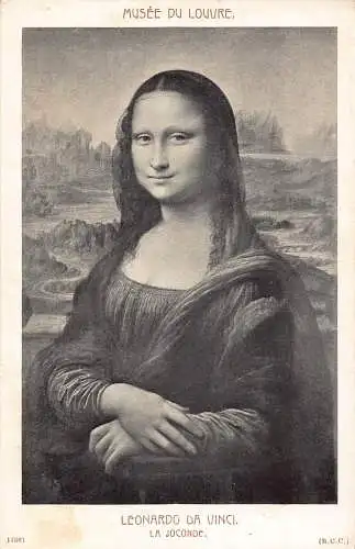 B024 Art Louvre Museum Leonardo Da Vinci - Portrait La Joconde Postkarten