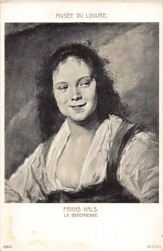 B024 Art Louvre Museum Frans Hals - Portrait Bohemienne Girl Postkarten