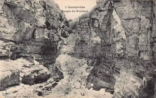 B018 Algerien Constantine Gorges du Rummel Vintage Postkarte
