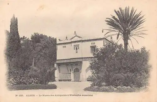 B019 Algerien Algier Musee des Antiquites a Mustapha superieur vintage Postkarte